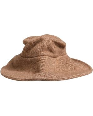Dolce & Gabbana Llama Wool Knitted Capello Hat Nylon - Brown