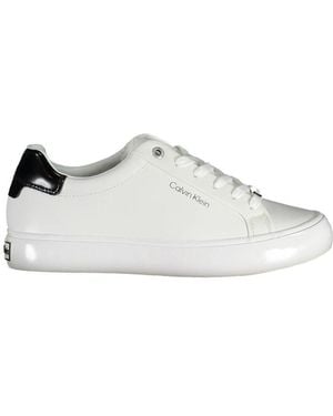 Calvin Klein Bianco Pelle Trainer - White