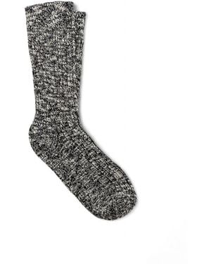 Birkenstock Gray Cotton Socks - Black