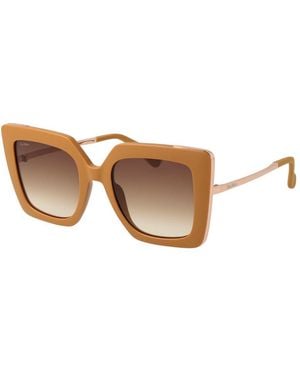 Max Mara Plastic Sunglasses - Brown