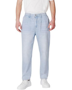 Gianni Lupo Blue Cotton Slim Fit Jeans