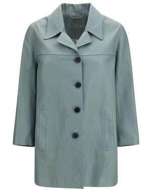 Chloé Leather Jacket - Blue