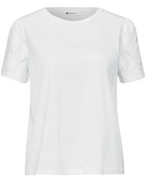 Street One Cream Cotton T - White