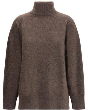 P.A.R.O.S.H. Brown Horsehair Turtleneck