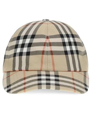 Burberry Beige Cotton Cap (baseball Hat) - Multicolor