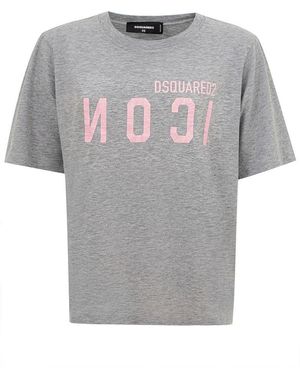 DSquared² Dsqua² Elegant Cotton Top For - Grey