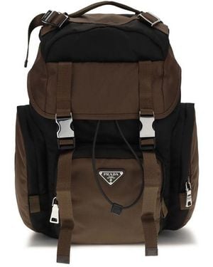 Prada Brown Recycled Polyamide Backpack - Black