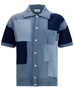 Laneus Blue Cotton Cardigan