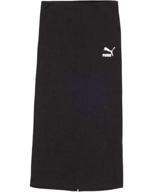 PUMA Black Cotton Long Skirt