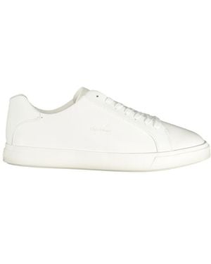 Calvin Klein White Polyurethane Men Trainer