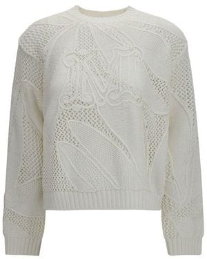 Max Mara White Cotton Sweatshirt - Gray