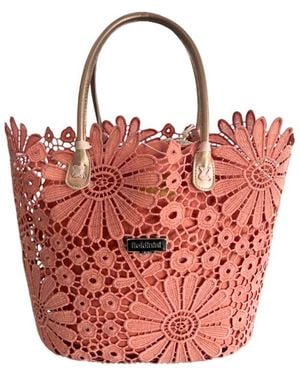 Baldinini Pink Pu Handbag - Red