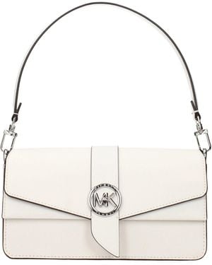 Michael Kors White Leather Handbag - Natural