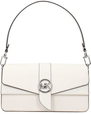 Michael Kors White Leather Handbag - Natural