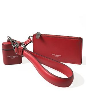 Dolce & Gabbana Elegant Leather Airpods Case - Red