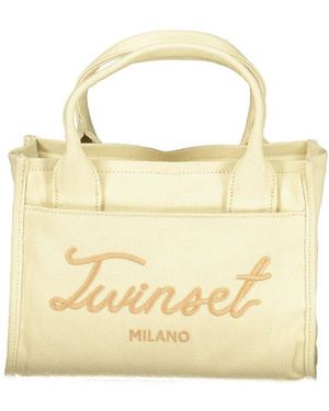 Twinset Beige Cotton Handbag - Metallic