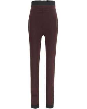 The Attico Purple Viscose Leggings