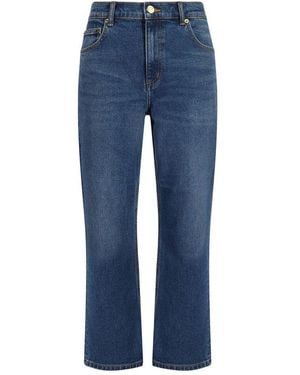 Tory Burch Cropped Flared Jeans - Blue