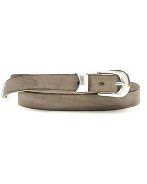 Our Legacy Brown Calf Leather Bos Taurus Thin Belt - Multicolor