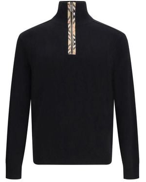 Burberry Black Wool Sweatshirt