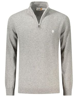 Timberland Quarter Zip Long Sleeve Jumper - Grey