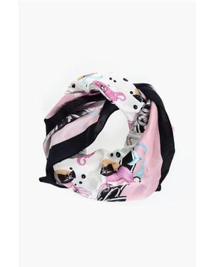 DSquared² Mermaids Patterned Silk Foulard - Multicolor