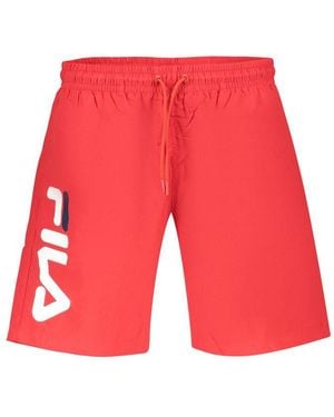 Fila Rosso Poliestere Uomo Swim Shorts - Red
