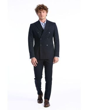Baldinini Blue Wool Suit - Black