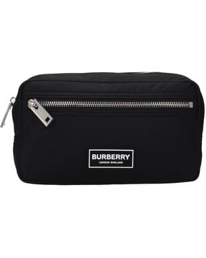 Burberry Black Nylon Clutch Bags