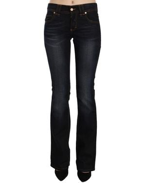 John Galliano Blue Washed Mid Waist Regular Leg Boot Cut Denim Jeans - Black