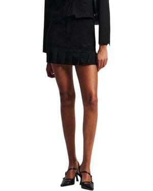 KARL LAGERFELD Black Cotton Mini Skirt