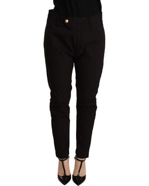 CYCLE Black Mid Waist BAGGY Fit Skinny Trouser