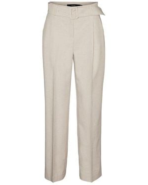 Vero Moda Straight Trousers - Natural