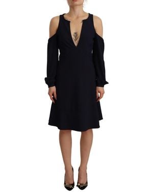 Twinset Chic Open Shoulder A-Line Dres - Black