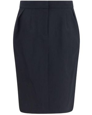 Magda Butrym Black Cotton Midi Skirt - Blue
