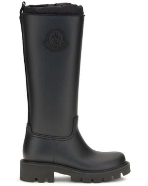 Moncler Black Pvc Rain Boots