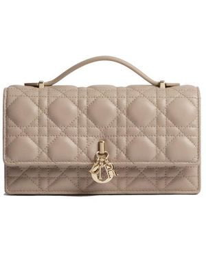 Dior Beige Leather Handbag - Grey
