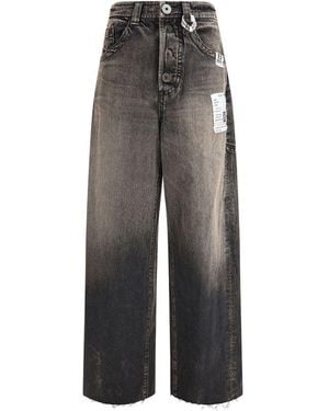 Maison Mihara Yasuhiro Black Cotton Jeans Denim - Grey