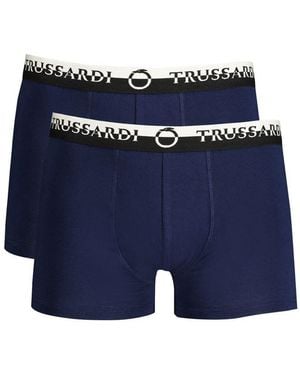 Trussardi Blu Cotton Boxer - Blue