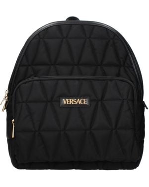 Versace Black Fabric Backpack