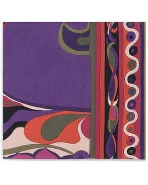 PUCCI Silk Triangle Scarf - Purple