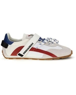 DSquared² Multicolor Calf Leather Bos Taurus Sneakers - White