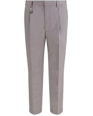 Prada Grey Cotton Dress Trousers