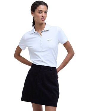 Barbour White Cotton T - Blue