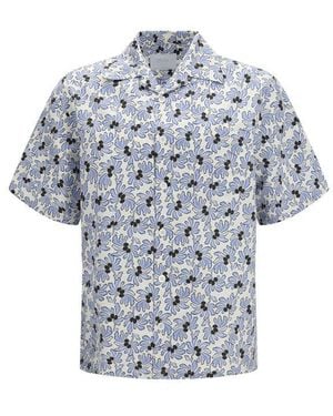 Prada Multicolour Cotton Pattern Shirt - Blue
