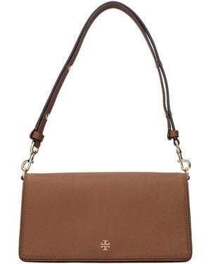 Tory Burch Brown Leather Shoulder Bag