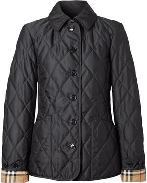 Burberry Diamond Quilted Thermoregulated Jacket - Black