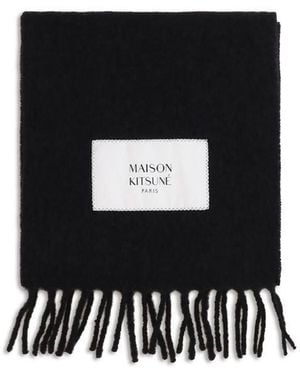 Maison Kitsuné Black Polyamide Scarf