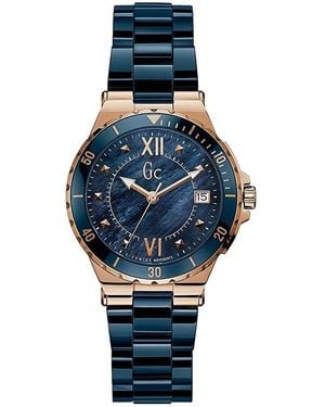 Gc Blue Stainless Steel Bracelet Watch
