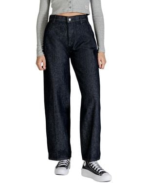 Calvin Klein Blue Cotton Bootcut Jeans